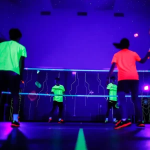 glow in the dark badminton